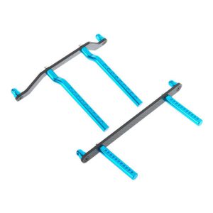Hot Racing Aluminum/CF Body Mount Set Blue 1/10 Ruckus HRAECT2931G06