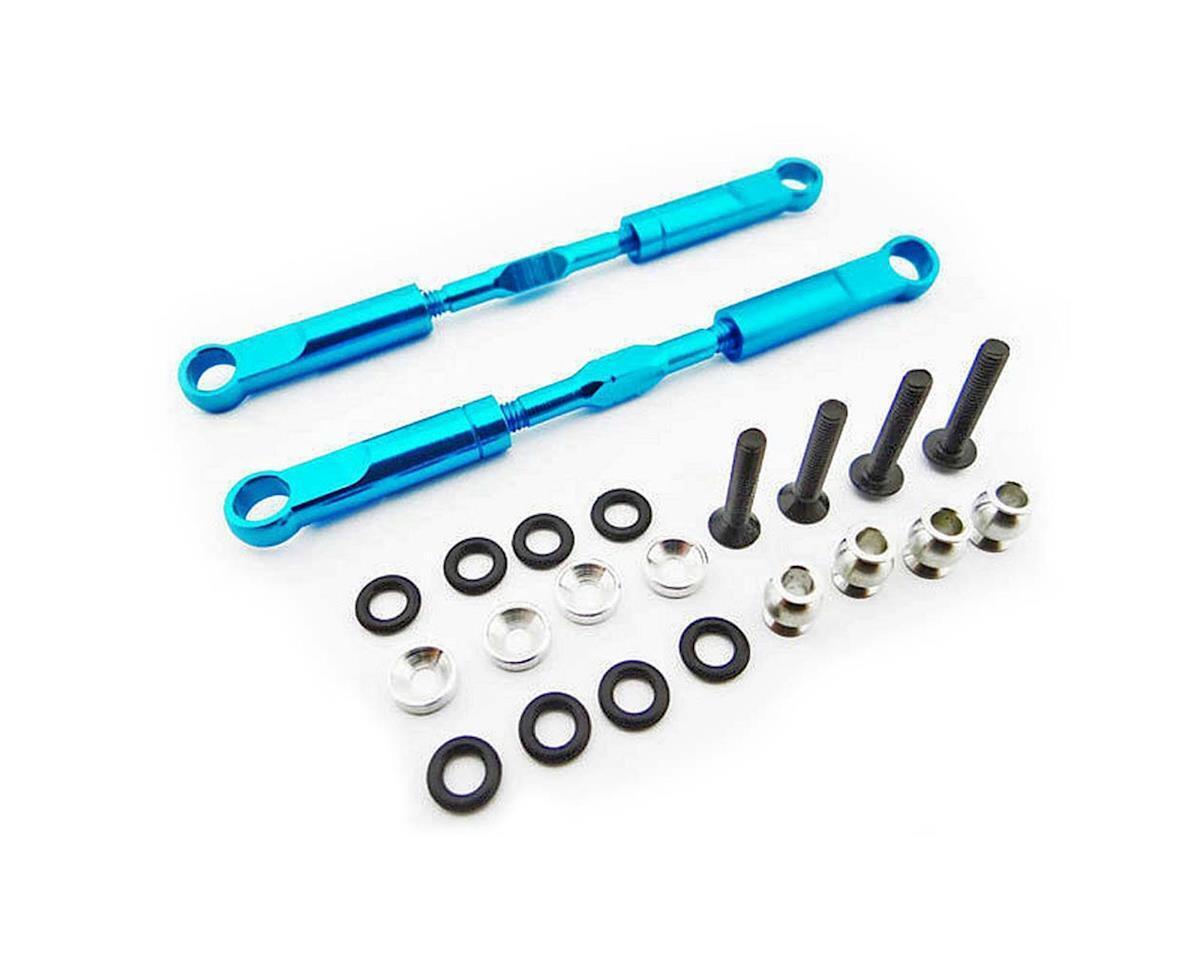 Hot Racing 89mm Aluminum Rear Turnbuckles (Blue) (2) HRAECT5706