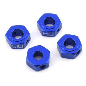 Losi Baja Rey/Rock Rey Aluminum Hex Adapter Set (Blue) (4)