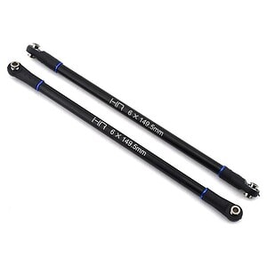 Losi Baja Rey/Rock Rey Aluminum Rear Upper Links (Black) (2)