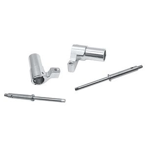 Hot Racing Blue/Silver Aluminum Rear Axle Lock-Out Kit HRAMCC2208