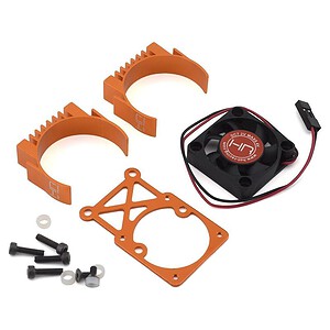 Traxxas Clip-On Two-Piece Motor Heat Sink w/Fan (Orange)