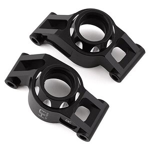 Traxxas Maxx Aluminum Rear Hubs Stub Axle Carriers (Black) (2)