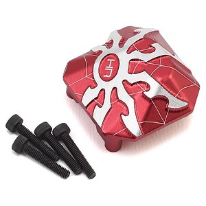 Axial SCX10 II Aluminum AR44 Axle Spider Diff Cover (Red)