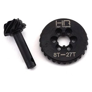 SCX10 II AR44 HD Steel Overdrive 6-Bolt Bevel Gear Set (27T/8T)