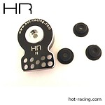Hot Racing Aluminum CNC Heavy Duty Servo Saver w/Heavy Spring Tension (Black) HRASHS88H