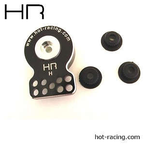 Hot Racing Aluminum CNC Heavy Duty Servo Saver w/Heavy Spring Tension (Black) HRASHS88H