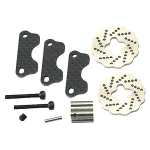 Hot Racing Carbon Dual Steel Wave Brake Disk Kit: Traxxas Jato 3.3 HRASJT39DG