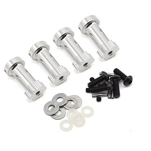 Traxxas Slash 4x4 Aluminum 12mm Hex Wheel Extensions (Silver) (28mm)