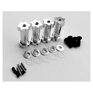 Hot Racing 12mm Hex Aluminum Wheel Widener (Silver) (4) (25mm Extension) HRASLF10Y08