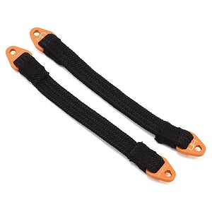 Hot Racing 100mm Suspension Travel Limit Straps (2) (Orange) HRASLS100T0303