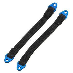 Hot Racing 110mm Suspension Travel Limit Straps (2) (Blue) HRASLS110T0606