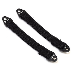 Hot Racing 80mm Suspension Travel Limit Straps (2) (Black) HRASLS80T0101