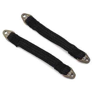 Hot Racing 90mm Suspension Travel Limit Straps (2) (Gunmetal) HRASLS90T1111