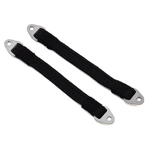 Hot Racing 95mm Suspension Travel Limit Straps (2) (Silver) HRASLS95T1808