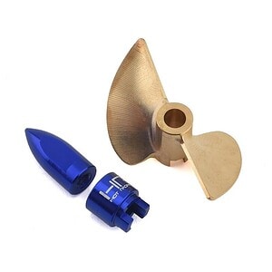 Traxxas Spartan/M41 Pro Brass Prop w/Nut & Drive Dog (Brass/Blue)