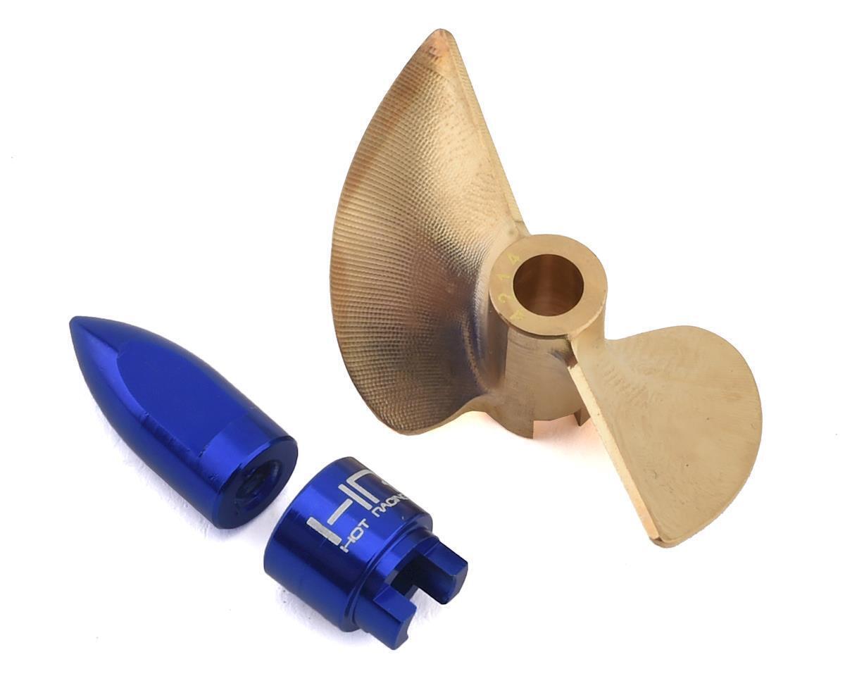 Traxxas Spartan/M41 Pro Brass Prop w/Nut & Drive Dog (Brass/Blue)