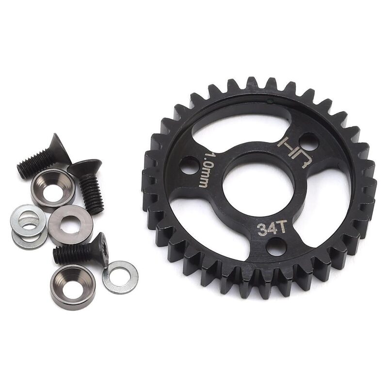 High-quality 34T RC car gear with screws and washers, perfect for hobby-level remote control vehicles.