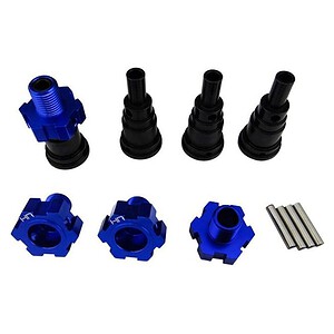 Steel Stub Axle w/Alum 24mm Wheel Hexes (4)
