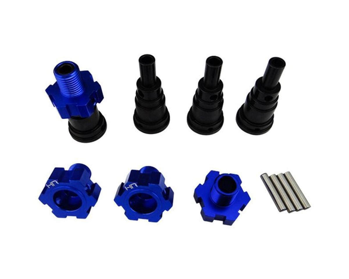 Steel Stub Axle w/Alum 24mm Wheel Hexes (4)
