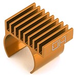 Aluminum heat sink for RC car motors, keeps engines cool during high-performance racing.