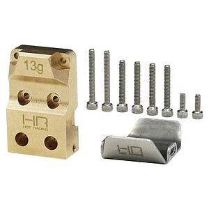 Axial SCX24 Brass Differential Cover w/Stainless Axle Skid Plate 13g)