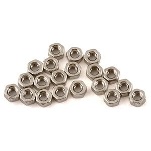 Hot Racing 1.4mm Stainless Steel Hex Nut (20) (SCX24/AX24) HRASXTF14NSS