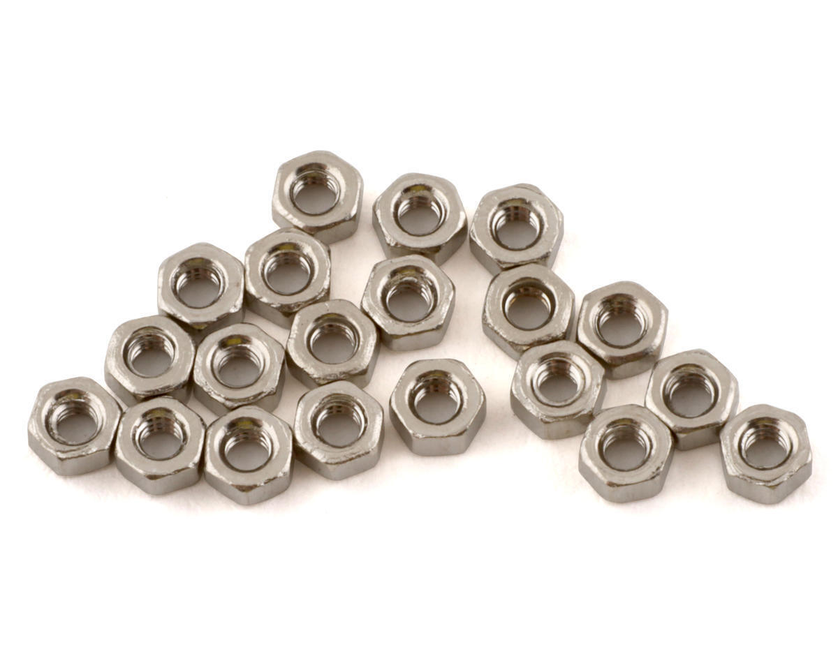 Hot Racing 1.4mm Stainless Steel Hex Nut (20) (SCX24/AX24) HRASXTF14NSS