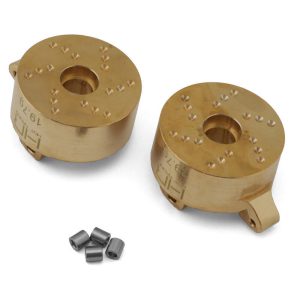 Axial SCX24 Extra Heavy Brass Front Steering Knuckles (2) (19.7g)
