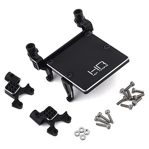Axial SCX24 Aluminum Front & Rear Adjustable Shock Towers (Black)