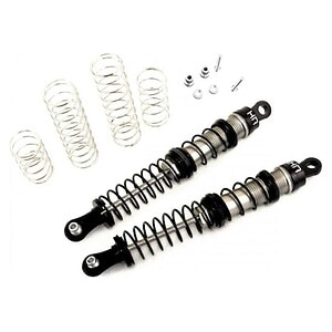 Hot Racing 126mm Aluminum Double Spring Shock Set (Black) HRATD120DR01
