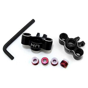 Traxxas 1/16 Aluminum Knuckle Axle Carrier Set (Black w/Red Screw)