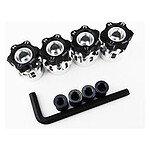 Hot Racing 12mm to 17mm Hex Hub Adapters (4) (6mm Offset) HRAWH17HS01