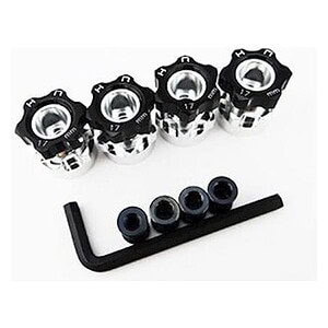 Hot Racing 12mm to 17mm Hex Hub Adapters (4) (6mm Offset) HRAWH17HS01