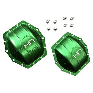 Hot Racing Aluminum AR60 Axle Diff Covers Green Yeti Wrai HRAWRA12C05