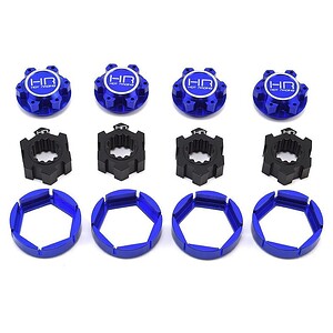 Traxxas X-Maxx Aluminum Locking 24mm Hex Hub Wheel Set (Blue)