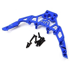 Axial Yeti Aluminum Front Upper Chassis Bulkhead Clip (Blue)