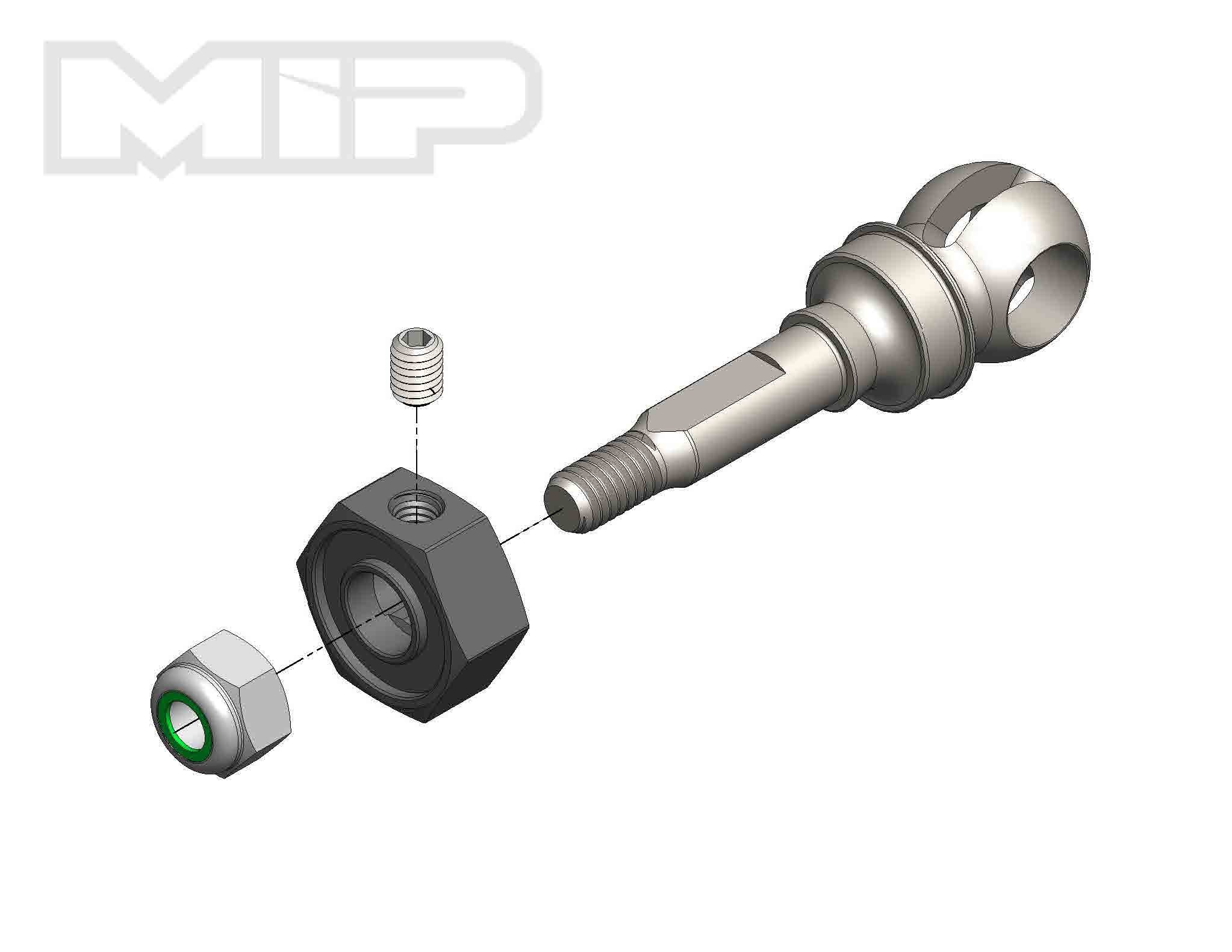 MIP CVD Axle 11mm Offset w/ 10mm x 5mm Bearing MIP18151 - mip18151-jpg MIP CVD Axle 11mm Offset w/ 10mm x 5mm Bearing MIP18151