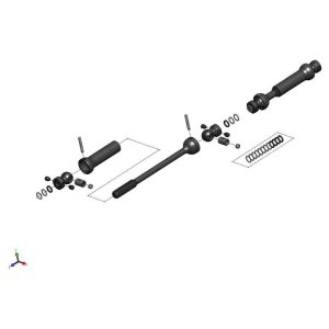 MIP Center Drive 12.3 W.B. Axial SCX10 II Kit MIP18325