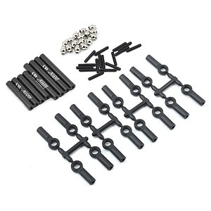 MST CMX Alum. link set (242mm) (black)