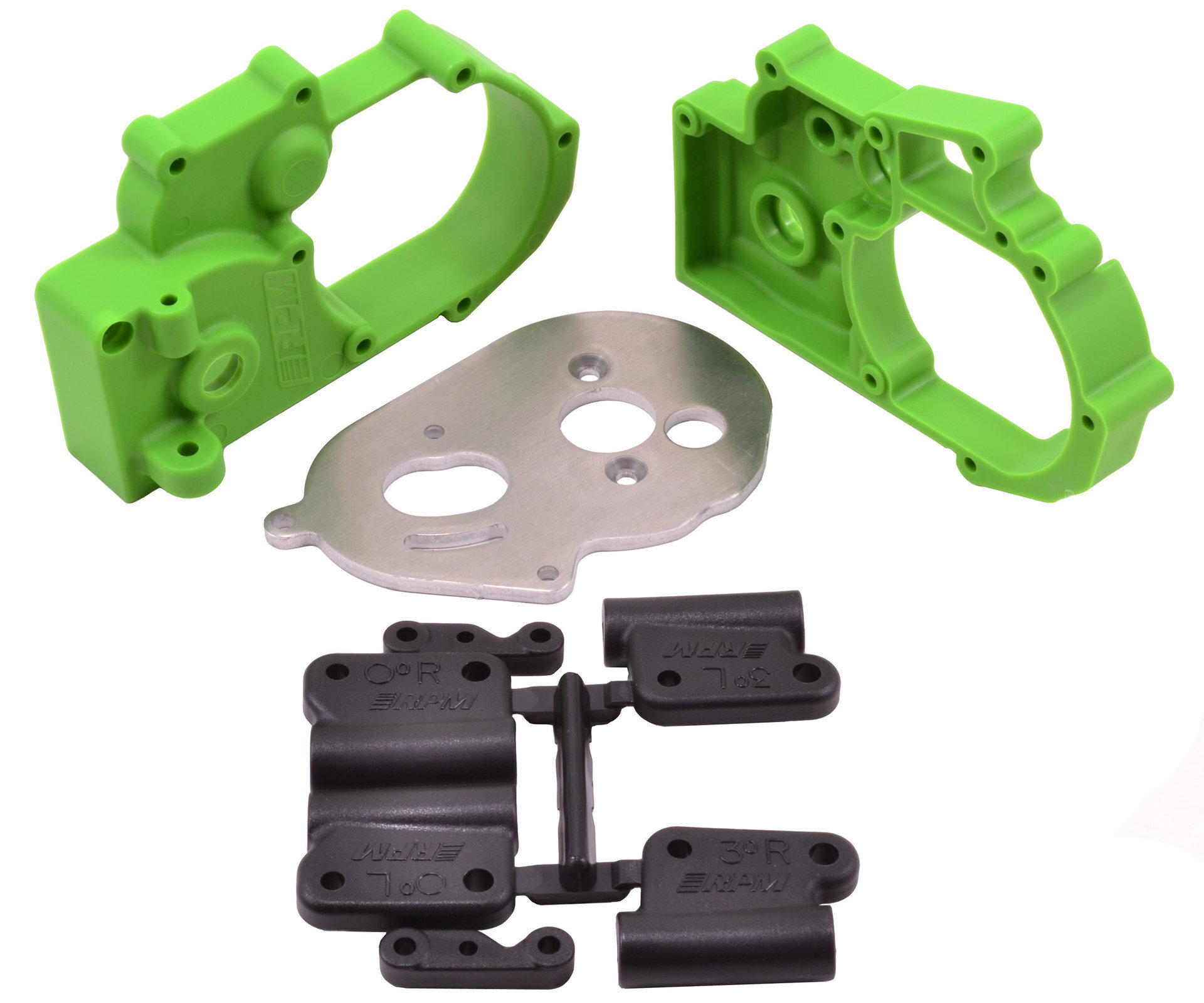 RPM  Green Gearbox Housing and Rear Mounts for Traxxas 2wd Vehicles RPM73614