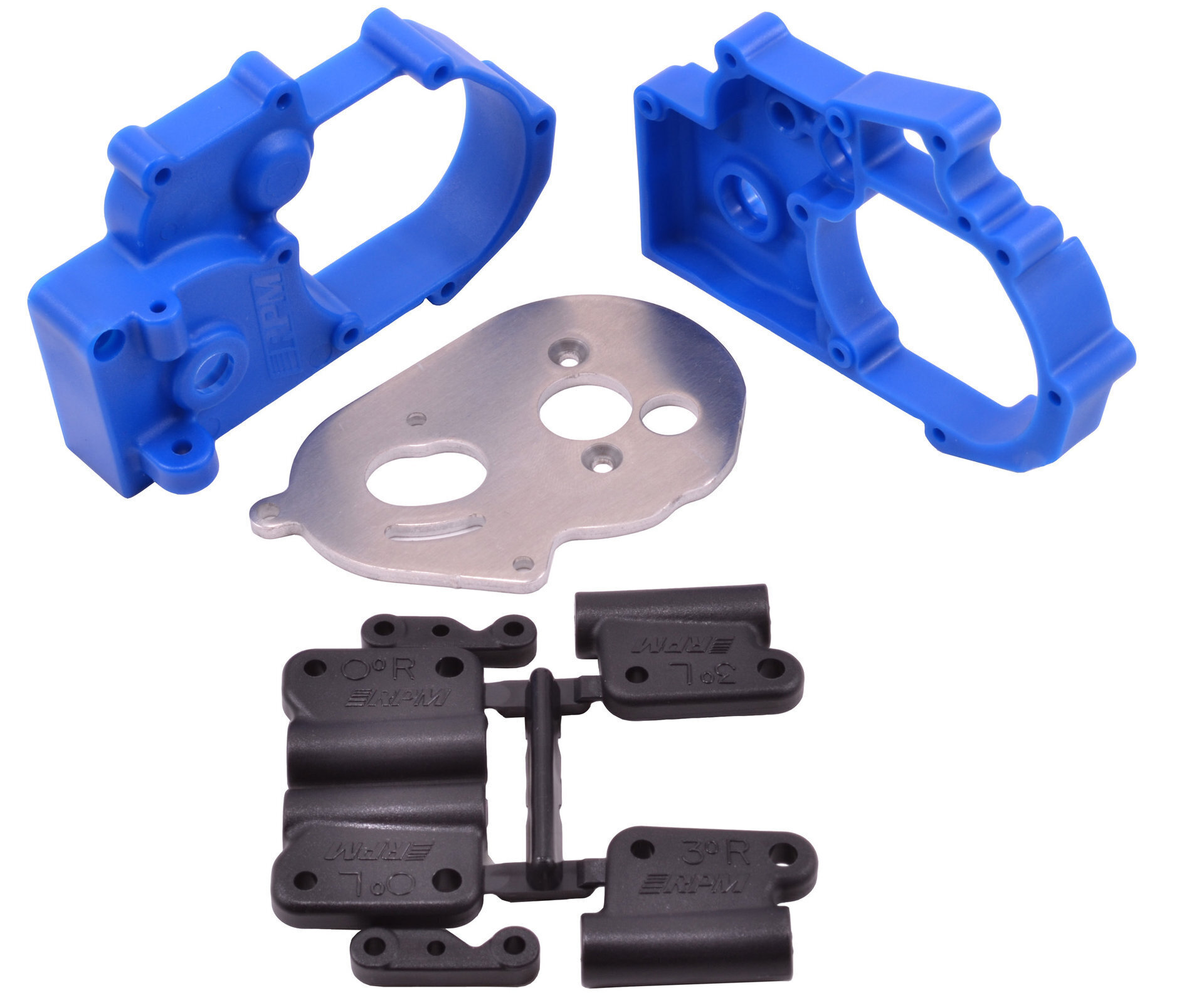 RPM  Blue Gearbox Housing and Rear Mounts for Traxxas 2wd Vehicles RPM73615