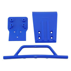 RPM Blue Front Bumper & Skid Plate for the Traxxas Slash 4x4 RPM80025