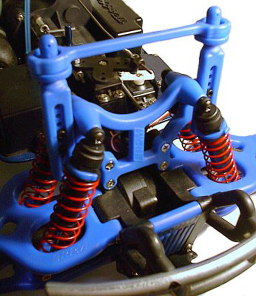 RPM  T-Maxx & E-Maxx Shock Tower & Body Mounts-Blue RPM80165