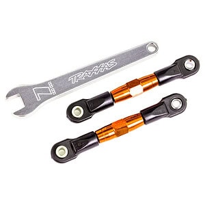 Traxxas Rear Camber Links (TUBES Orange 7075-T6 Alum) (2) w/Wrench TRA2443T