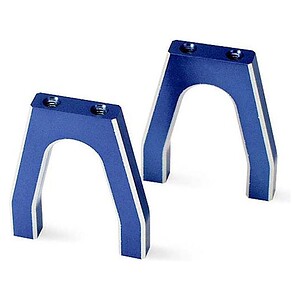 Traxxas Servo mounts throttle/ brake (machined aluminum) (blue) (f&r)/ machine screws (8) TRA4919X