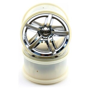 Traxxas Wheels Jato twin-spoke 2.8 (chrome) (rear) (2)