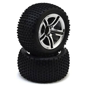 Traxxas Tires and wheels assembled glued (2.8) (Jato Twin-Spoke wheels Alias tires foam inserts) (rear) (2)