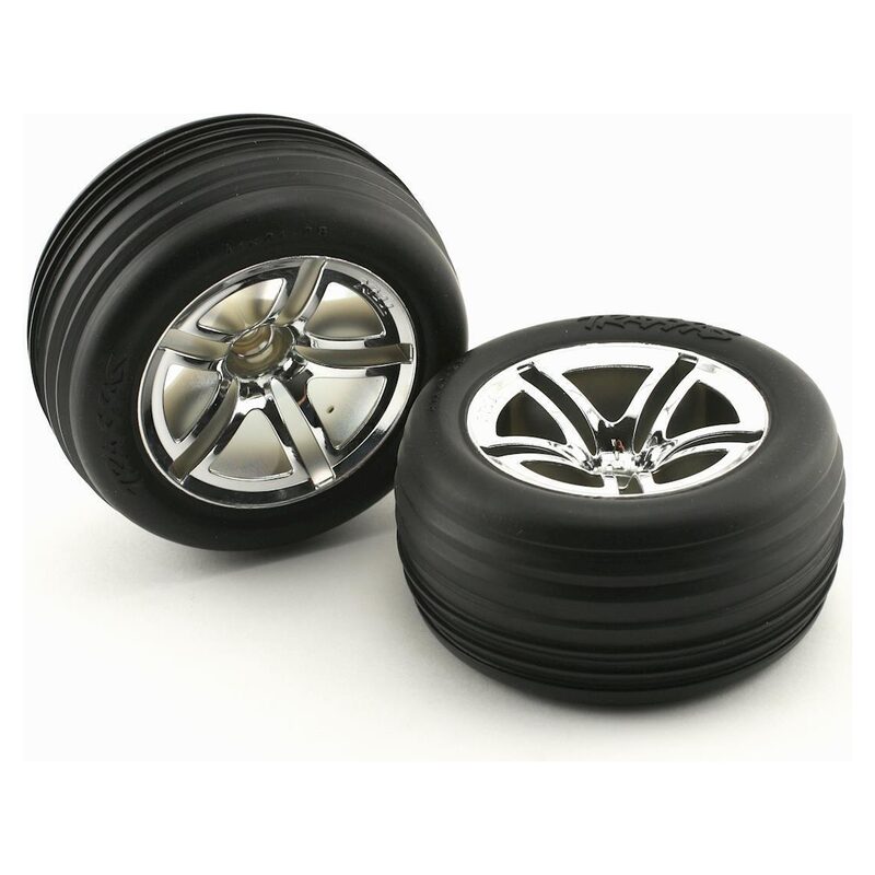 Traxxas Tires & Wheels Glued (2.8) RXT Black/Chrome Anaconda (2WD Elec Rear TSM) TRA5574R - tra5574r-jpg Traxxas Tires & Wheels Glued (2.8) RXT Black/Chrome Anaconda (2WD Elec Rear TSM) TRA5574R