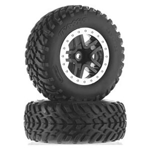 Traxxas Tire/Wheel Assembled Glue SCT Split-Spoke Black